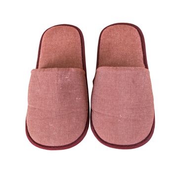 hotel slipper on white background