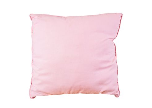 pink pillow on white background