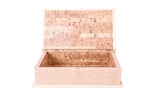 open empty wood box