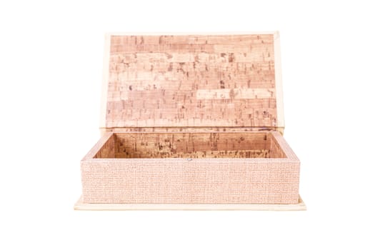 open empty wood box
