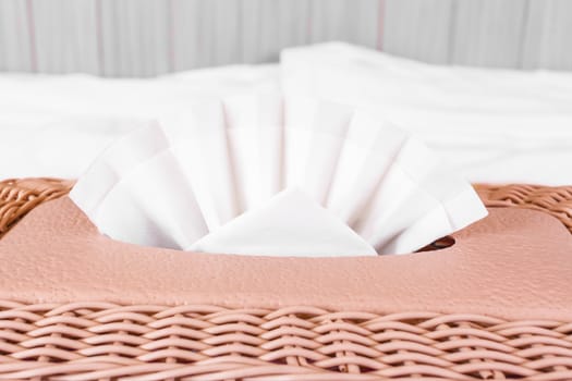 tissue box, plastic wicker