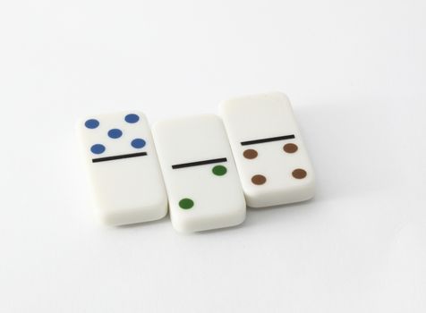 dominoes on a white background