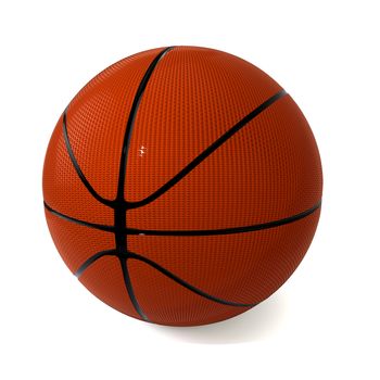 Basketball on a white background as a sports symbol