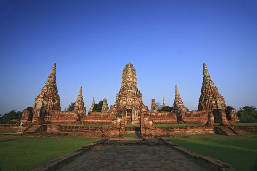 Old temple at Wat Chaiwatthanaram, Ayutthaya province, Thailand.