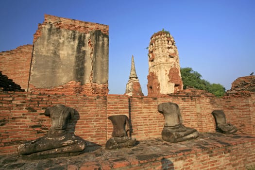 Headless ruin buddha status in Ayutthaya, Thailand