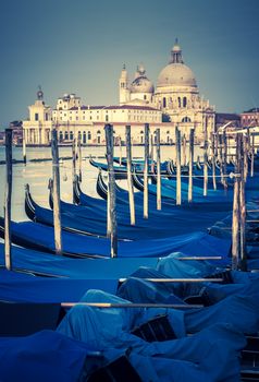 Basilica di Santa Maria della Salute and gondolas.