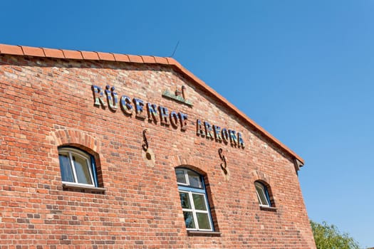 Putgarten, Germany - June 22, 2012: Ruegenhof Arkona, a famous marketplace and tourist attraction at Kap Arkona, Island of Ruegen
