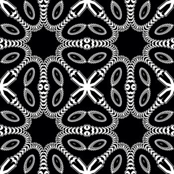Digital computer graphic - seamless ornament with spirals for design.