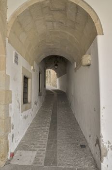 Alley in Trujillo, a village of the province of Caceres, Spain.