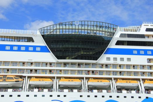 Velsen; the Netherlands, June 22nd, 2014 :Aida Stella on North Sea Canal, on it's way to the Amsterdam Cruise Terminal