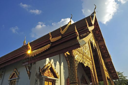 Wat Phra Singha, Thai lanna temple at Chiangmai province Thailand.