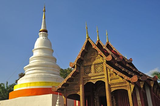 Wat Phra Singha, Thai lanna temple at Chiangmai province Thailand.