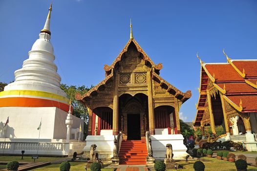 Wat Phra Singha, Thai lanna temple at Chiangmai province Thailand.