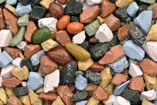 Close-up of chocolate pebbles  to use as background