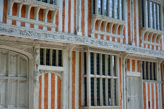 Detail of ornate timbered building