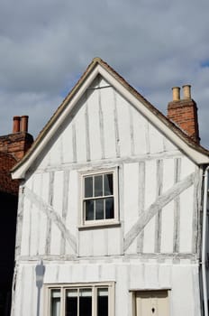 Timber framed building in portrait