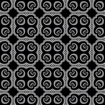 Digital computer graphic - seamless ornament with spirals for design.