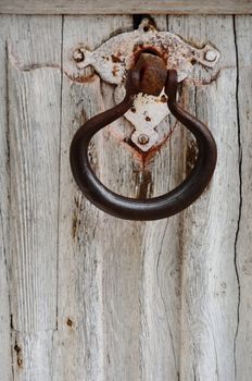 Ancient rusty door knocker
