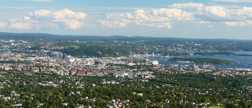 Panorama view of Oslo, Norway