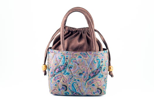 Women's handbags made ​​from silk of Thailand.