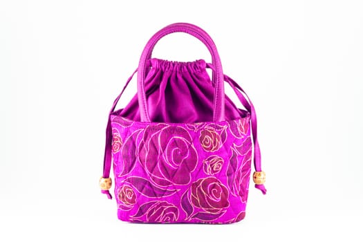 Women's handbags made ​​from silk of Thailand.