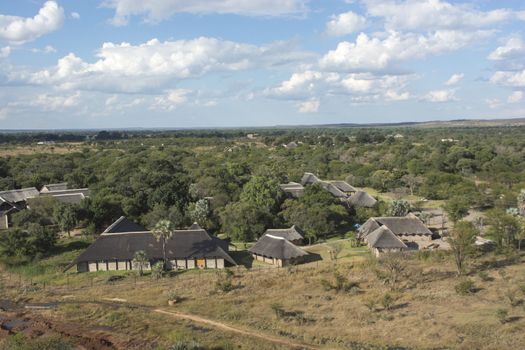 Zambian savannah view from the sky