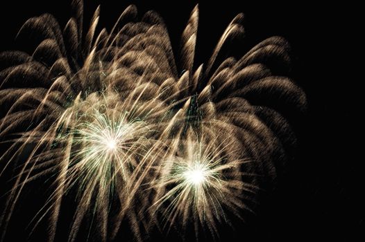 Detail of Fireworks in the Sky