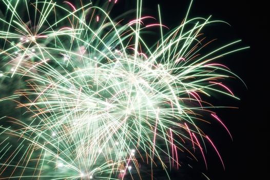 Detail of Fireworks in the Sky