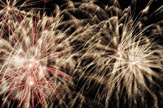 Detail of Fireworks in the Sky