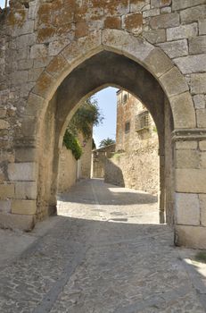 Old Gate in Trujillo, a town in the province of Caceres in Extremadura, Spain.