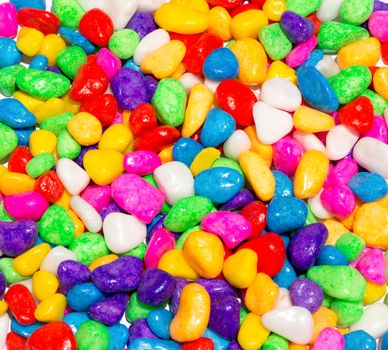 A group of colourful pebbles versus colors