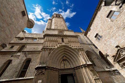 Cathedral of the Holy Cross and Saint Eulalia (Catedral de la Santa Cruz y Santa Eulalia) in Barcelona, Catalonia, Spain - 13th, 15th centuries