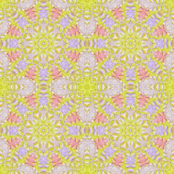 Artistic background, abstract seamless floral pattern with colorful leaves of plants