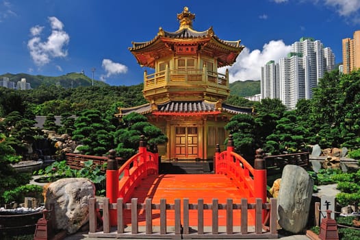 The Pavilion of Absolute Perfection in the Nan Lian Garden, Hong Kong.