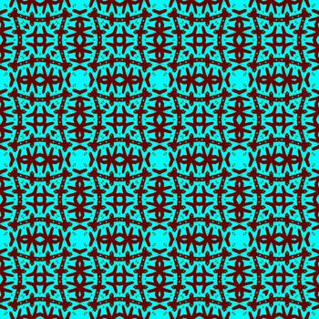Digital computer graphic - seamless decorative ornament in a green colors for design.
