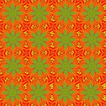 Digital computer graphic - seamless decorative ornament in a bright colors for design.
