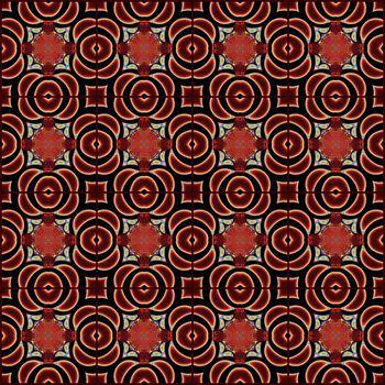Digital computer graphic - geometric seamless ornament for design.