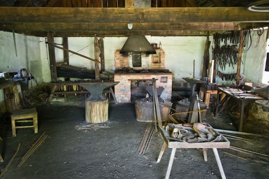 Old blacksmith workshop in Poland