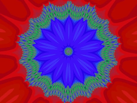 Digital computer graphic - decorative fractal pattern for design.