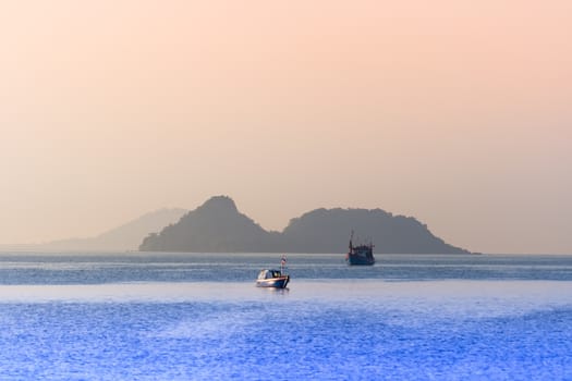 Fishing Boats in Sattahip area of Thailand.