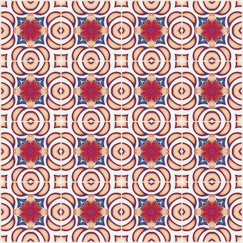Digital computer graphic - geometric seamless ornament in a pink colors for design.