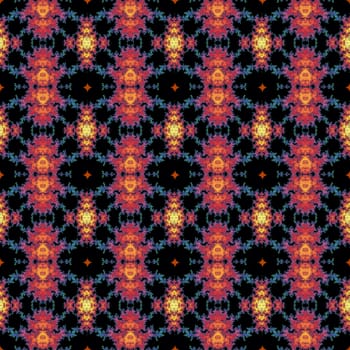 Digital computer graphic - seamless decorative ornament with fractal spirals in a red colors for design.