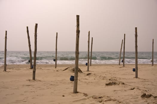 View of a beach in Hammamet, Tunisia