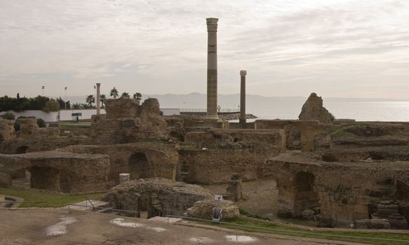 Historical ruins of Carthage, Cartagena, Tunisia