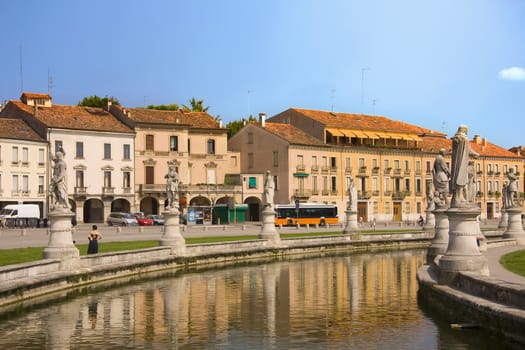 Canal public square, Prato della Valle in Padua, Italy