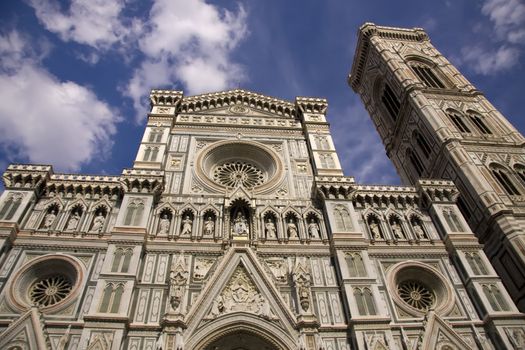 Front side of the Basilica di Santa Maria del Fiore, Florence, Italy