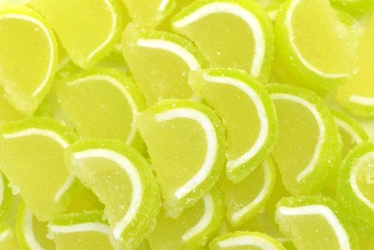 Close-up of lemon slices candy to use as background