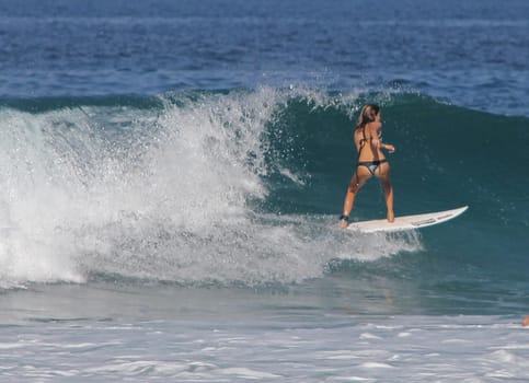 A young lady surfing in Puerto Escondido, Mexico
27 Mar 2013
No model release
Editorial only