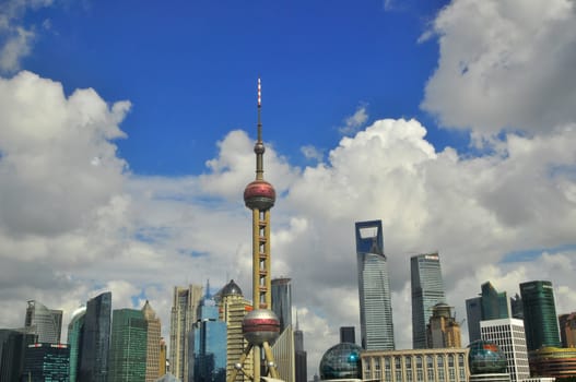 shanghai skyline poudon island,China