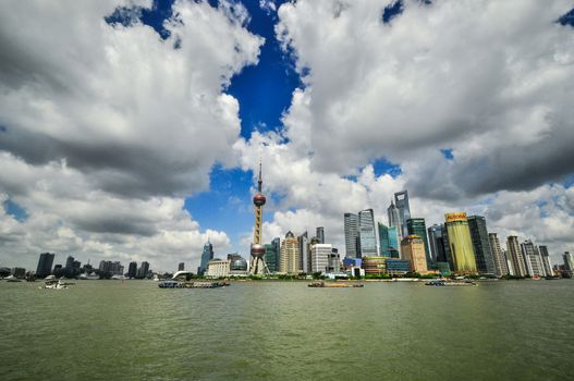 shanghai skyline poudon island,China